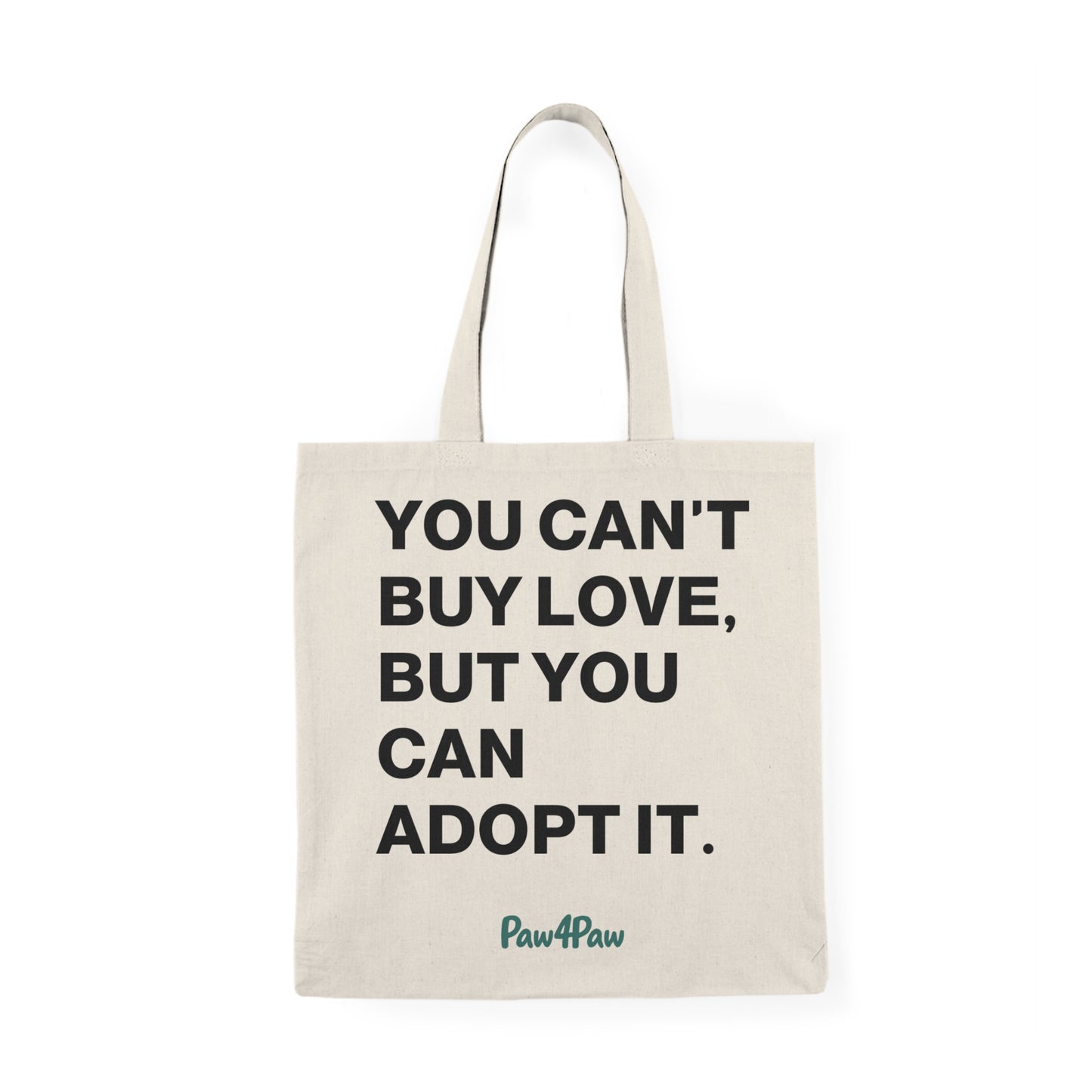 “You Can’t Buy Love“ Tote Bag, Donation Tote Bag