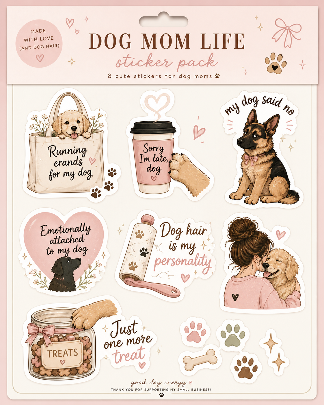 Dog Mom Life Sticker Pack