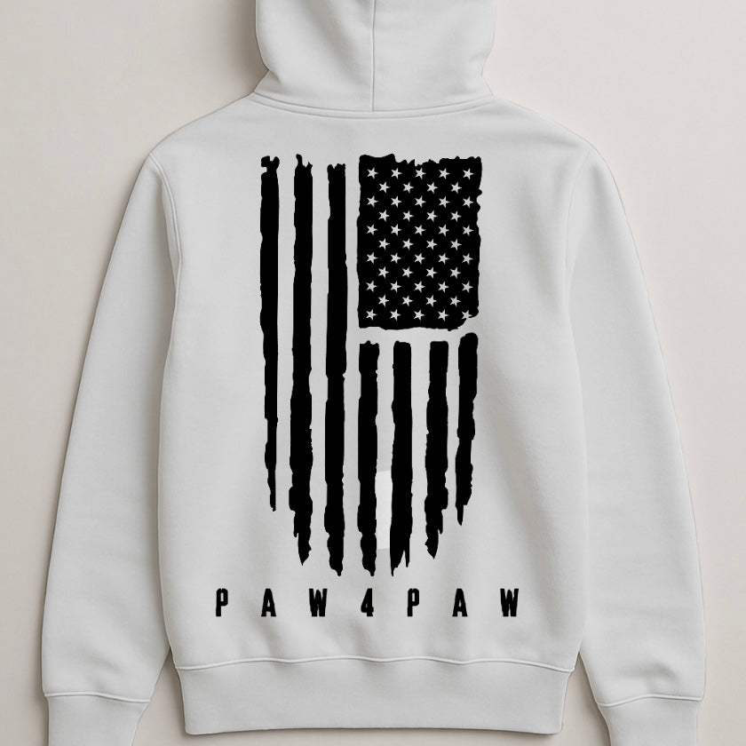 Paw4paw Distressed Flag Oversized Hoodie