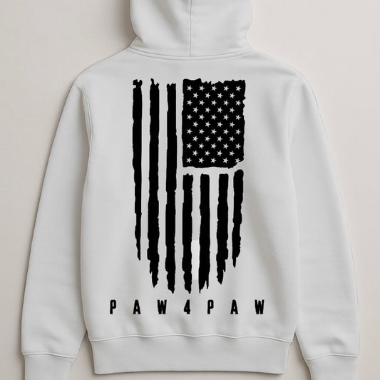 Paw4paw Distressed Flag Oversized Hoodie