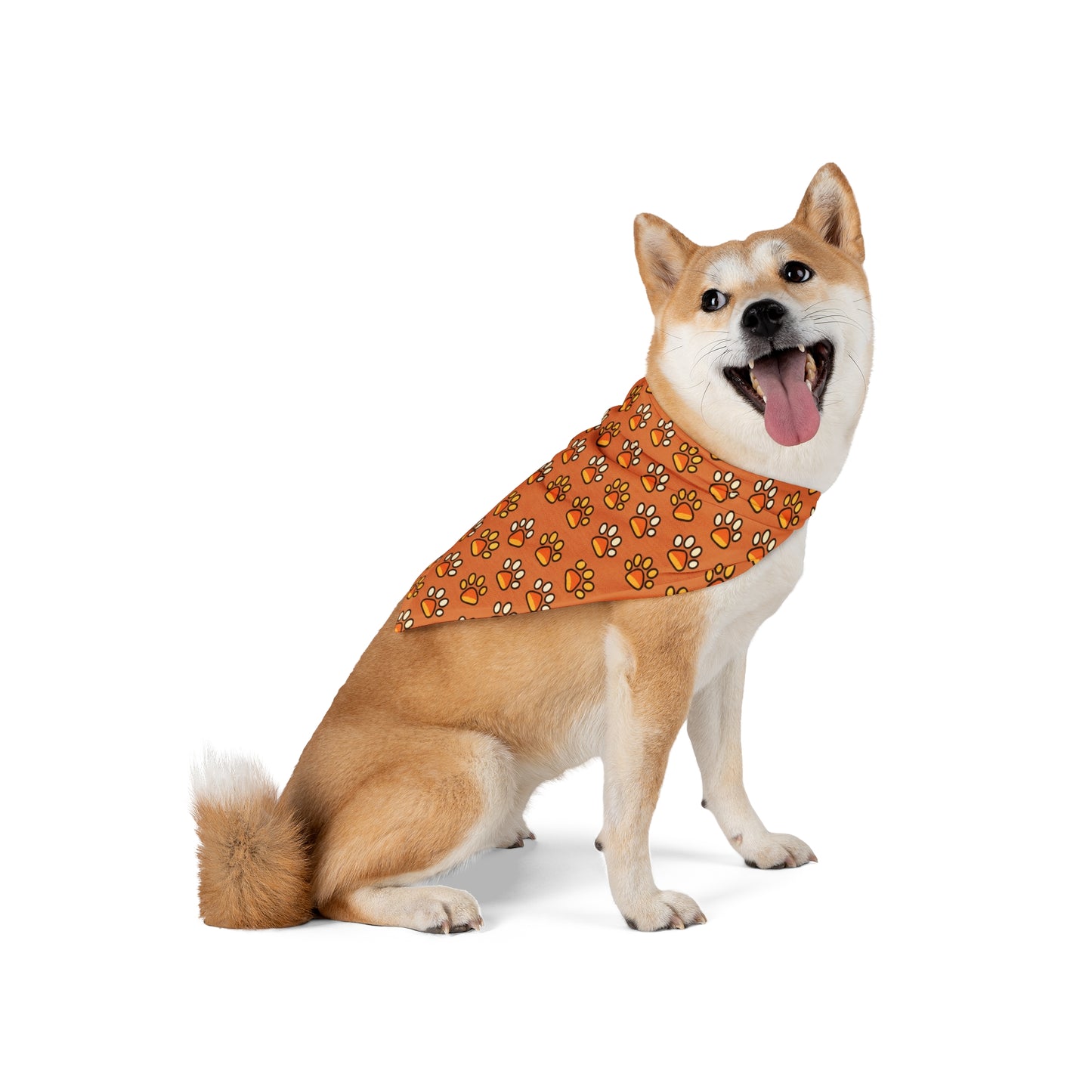 Cute  Fall Paw Print Pet Bandana