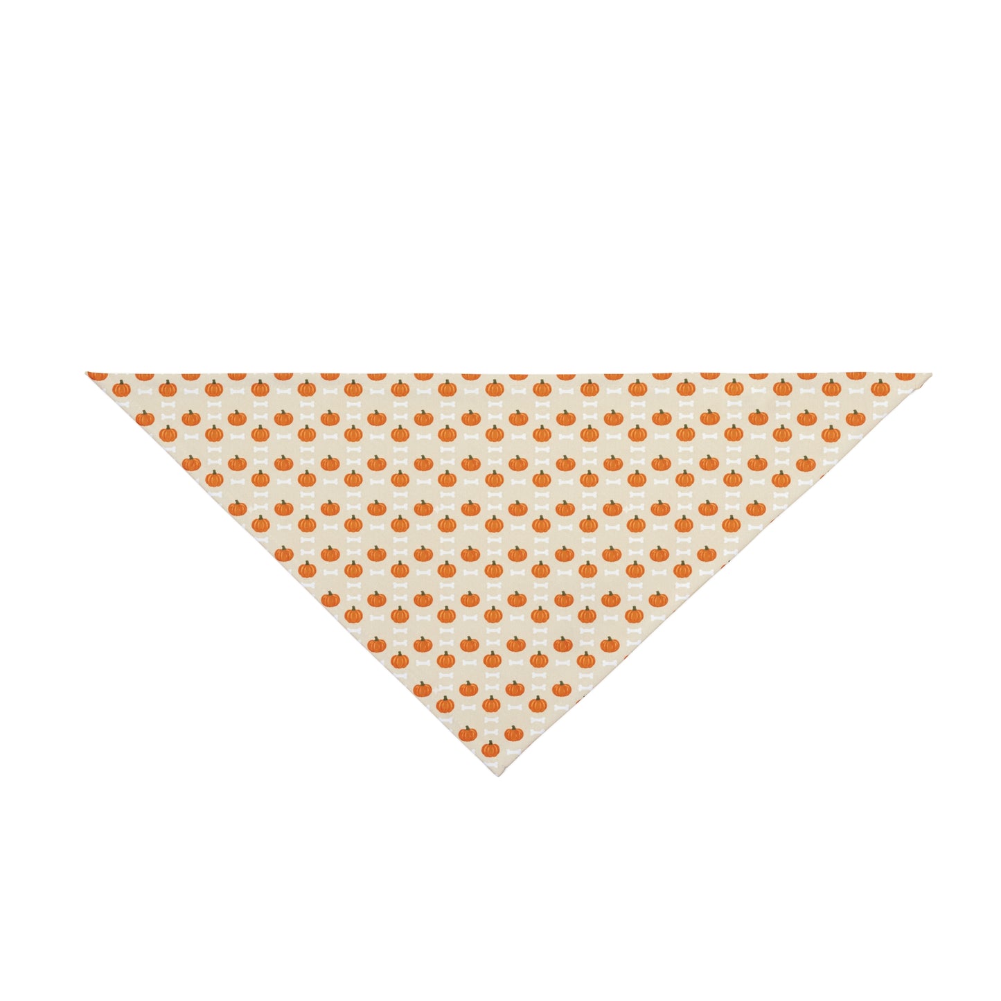Cute Pumpkin and Bone Pet Bandana