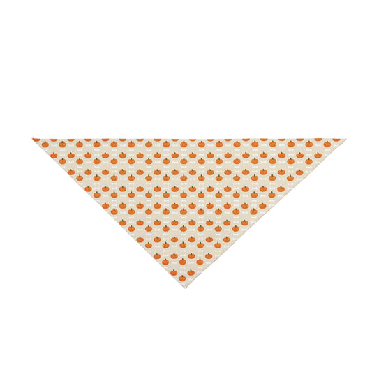 Cute Pumpkin and Bone Pet Bandana