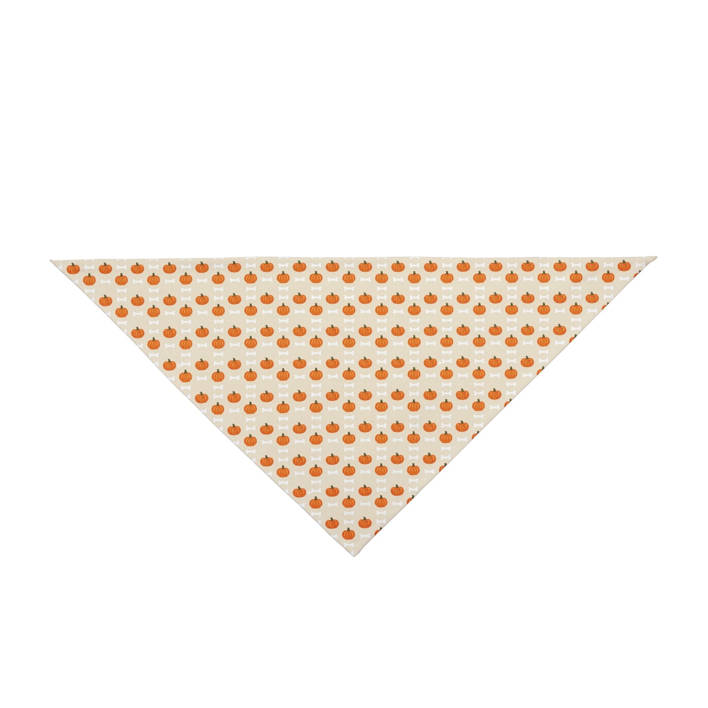 Cute Pumpkin and Bone Pet Bandana