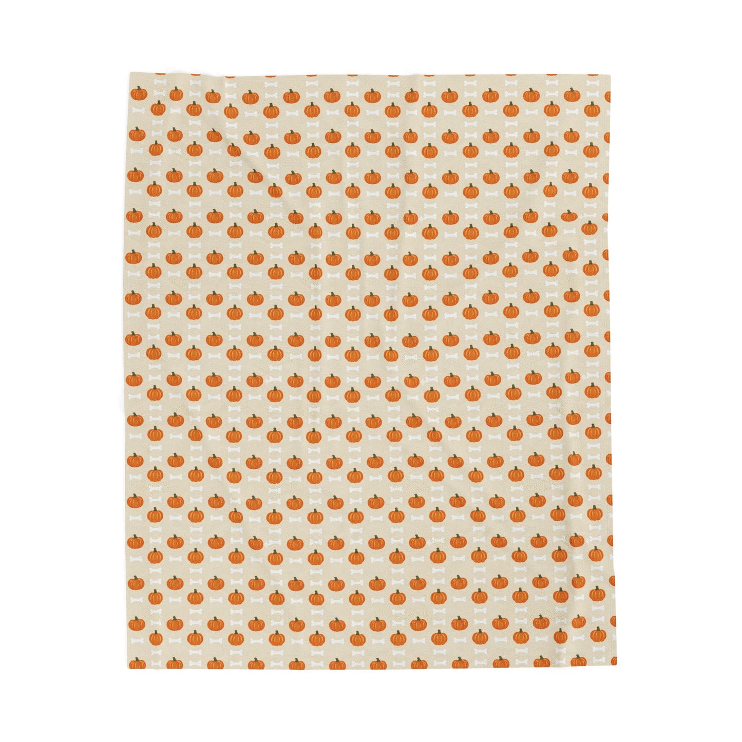 Pumpkin and Dog Bone Fall Blanket