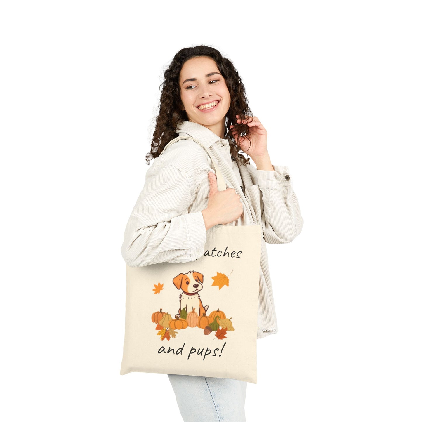 Pumpkin Patches and Pups Fall Tote Bag