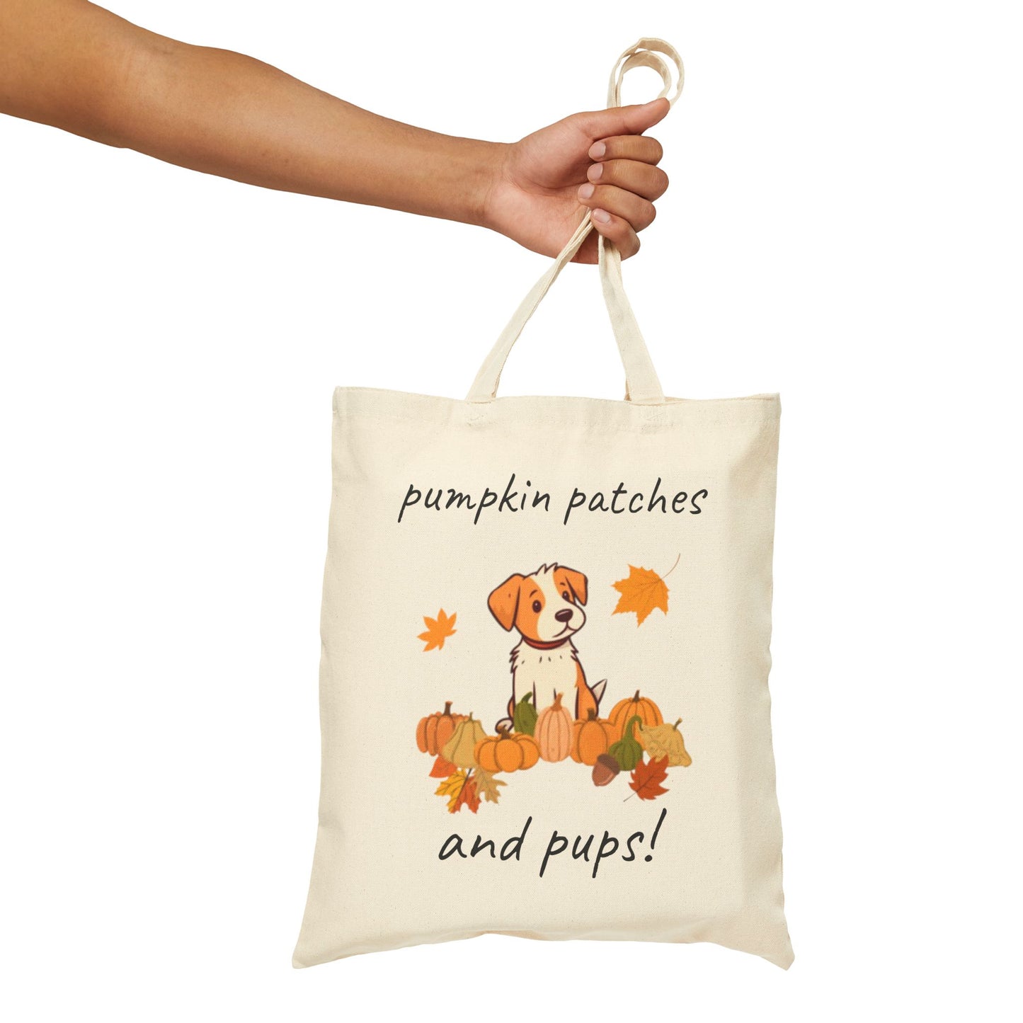 Pumpkin Patches and Pups Fall Tote Bag
