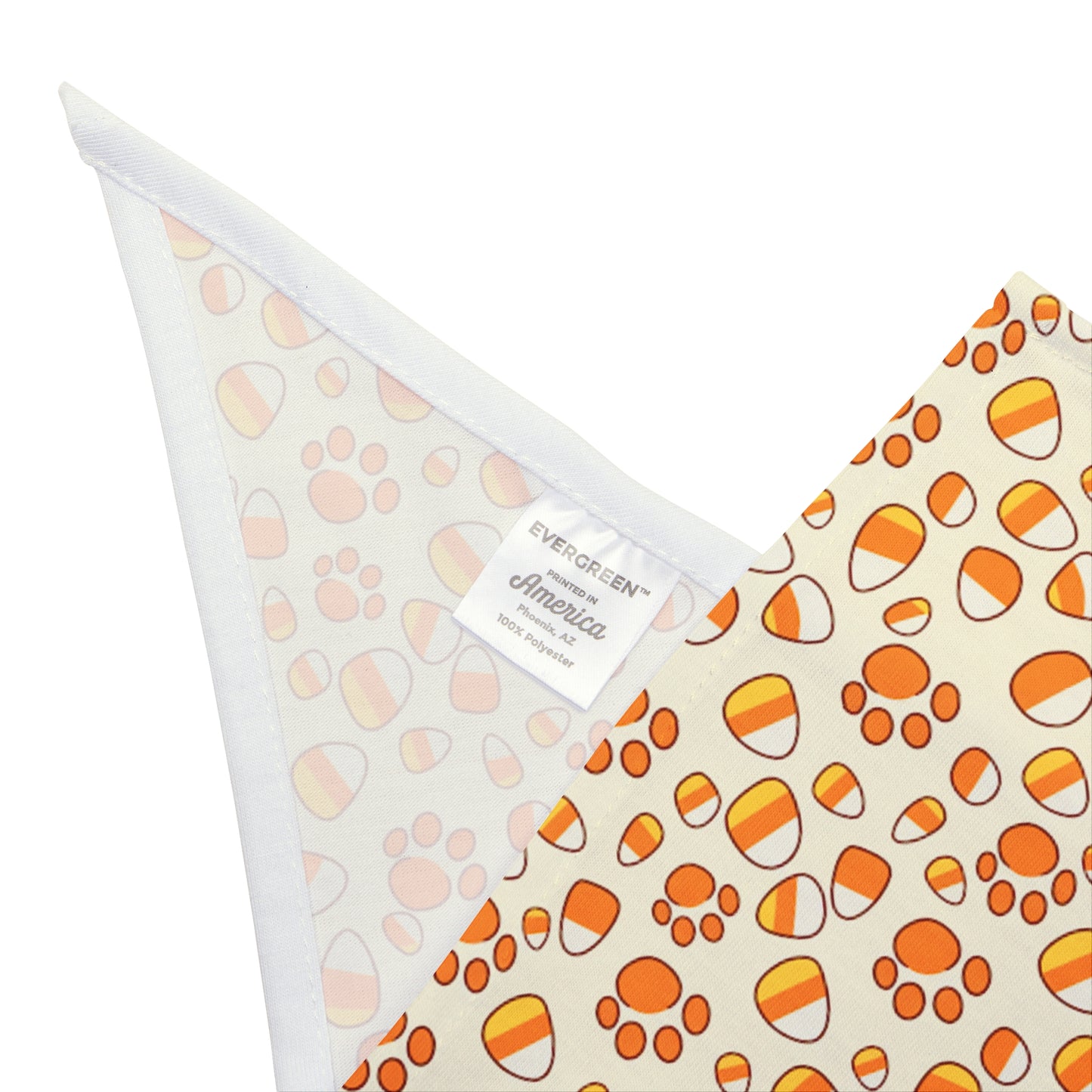 Candy Corn Paw Print Pet Bandana