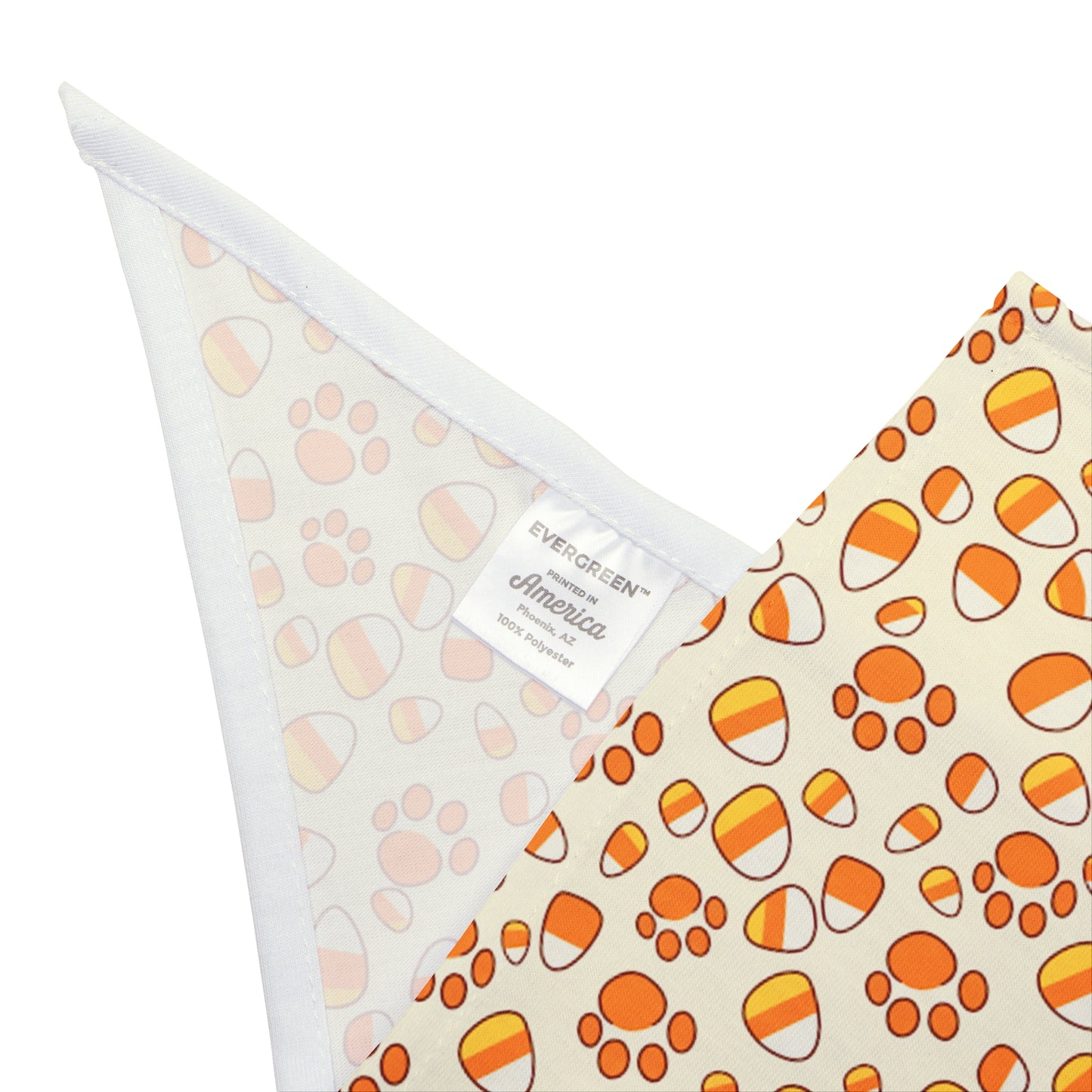 Candy Corn Paw Print Pet Bandana