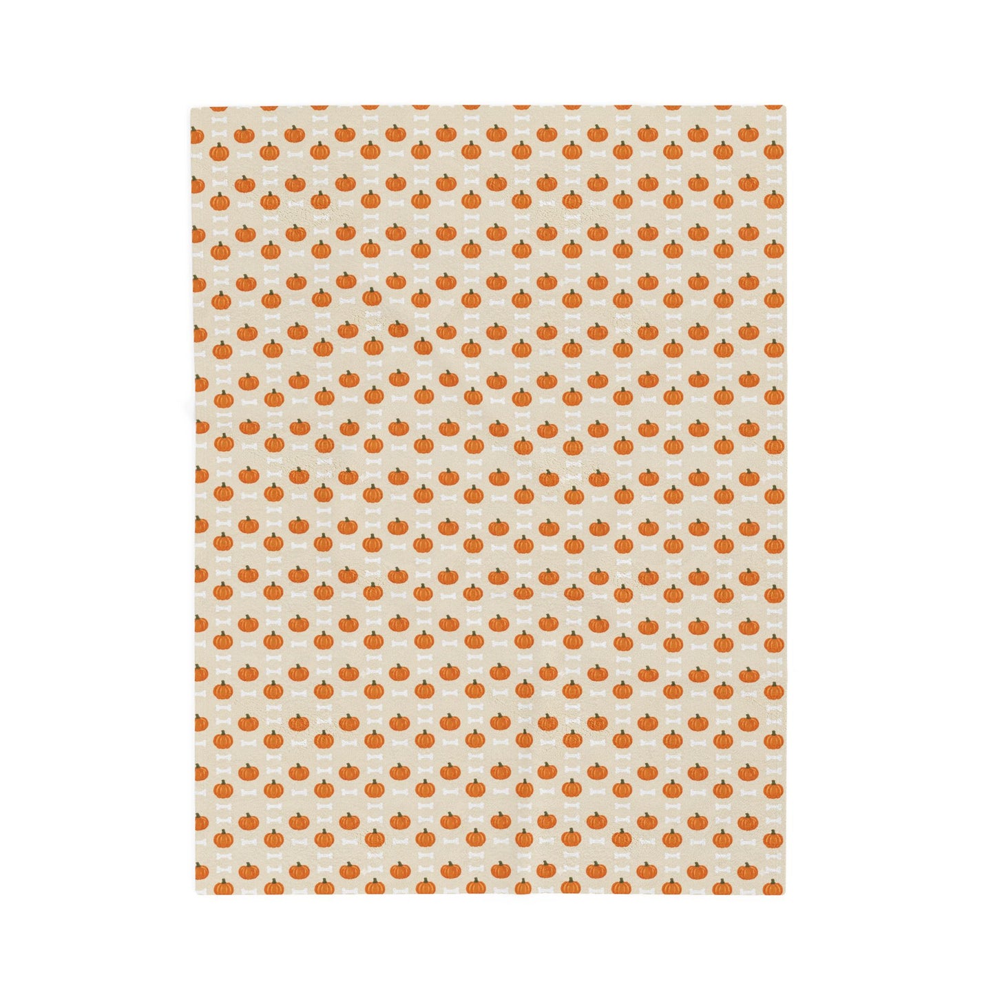 Pumpkin and Dog Bone Fall Blanket
