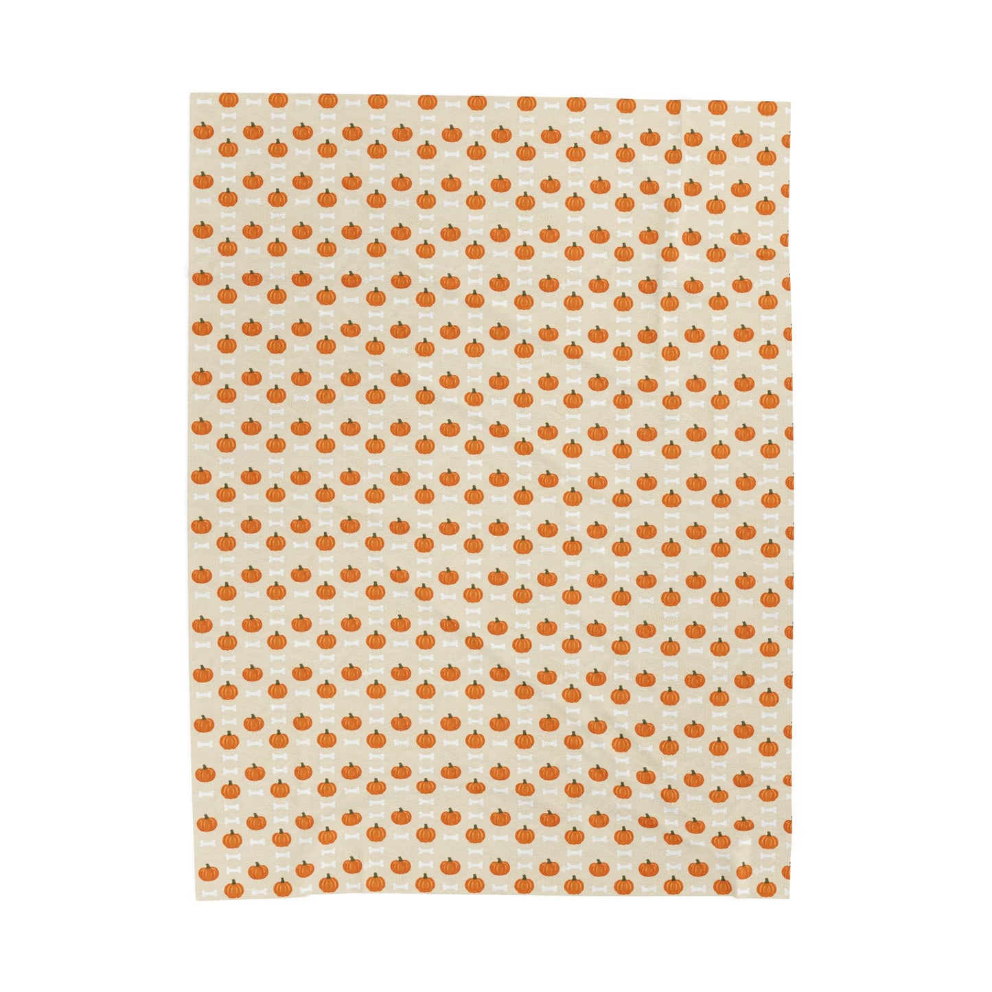 Pumpkin and Dog Bone Fall Blanket