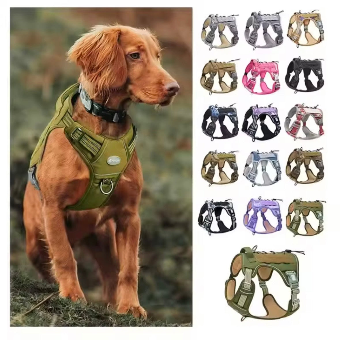 No-Pull Tactical Dog Harness with Front Loop