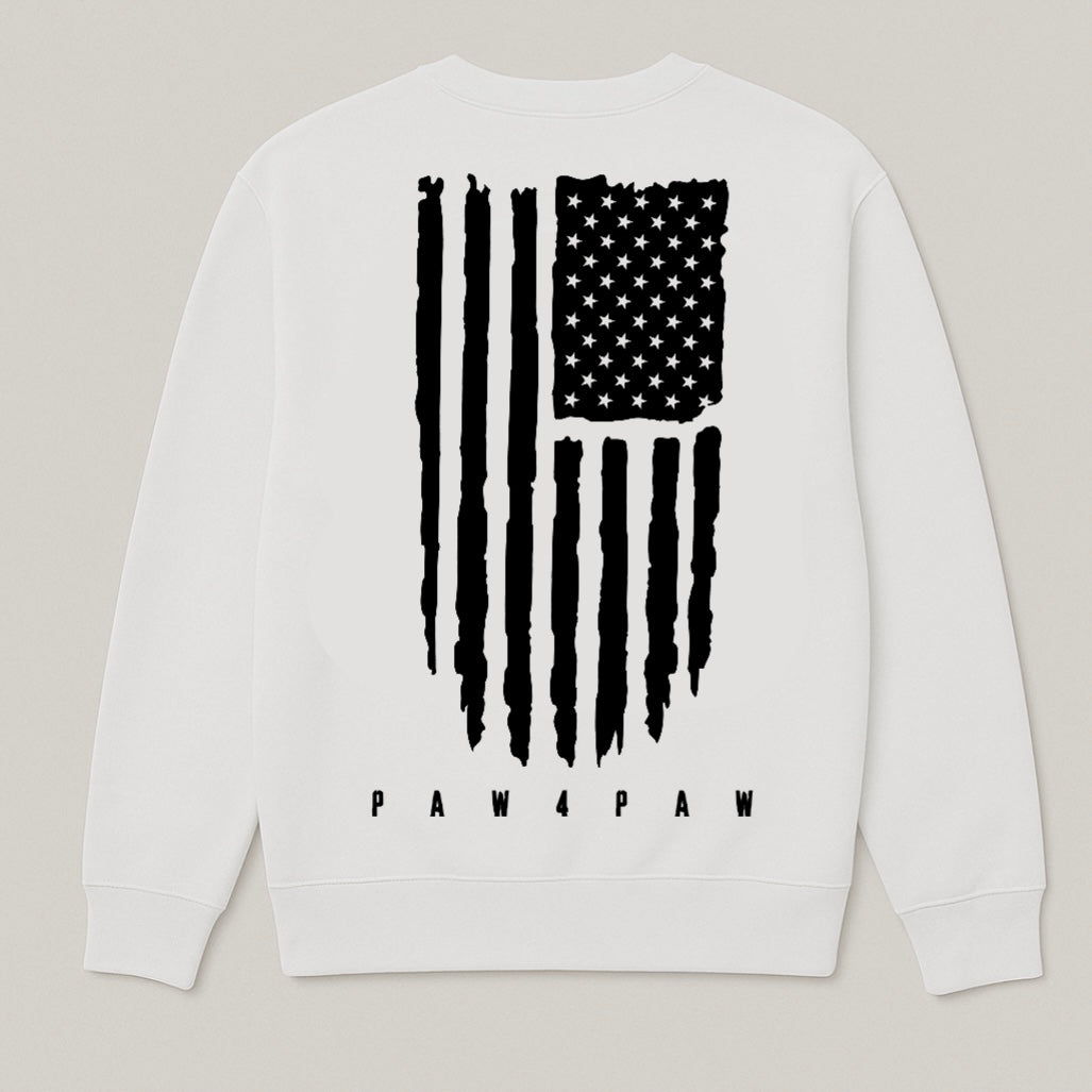 Paw4paw Distressed Flag Sweatshirt