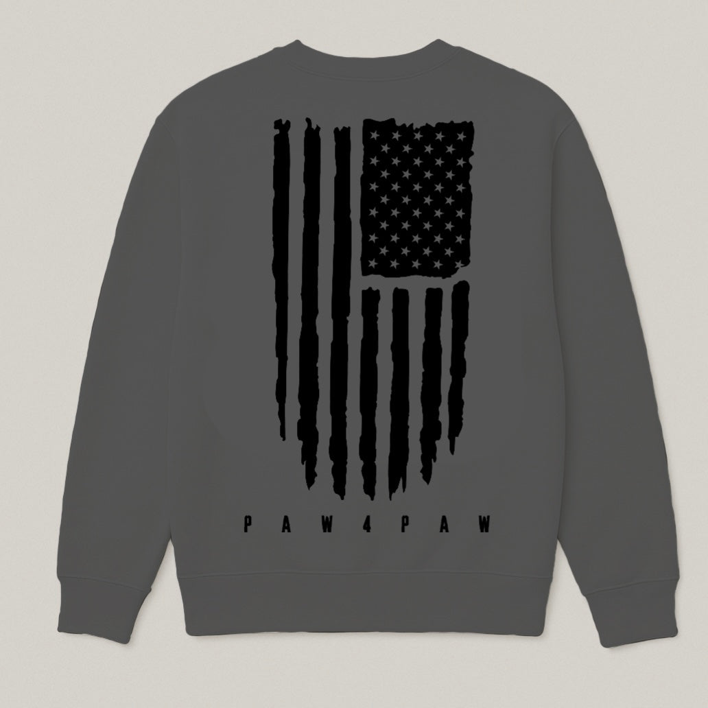Paw4paw Distressed Flag Sweatshirt
