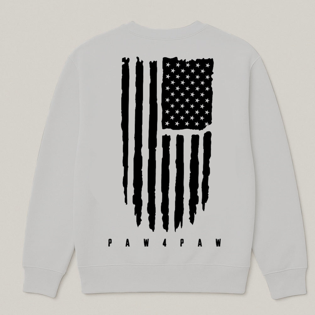 Paw4paw Distressed Flag Sweatshirt