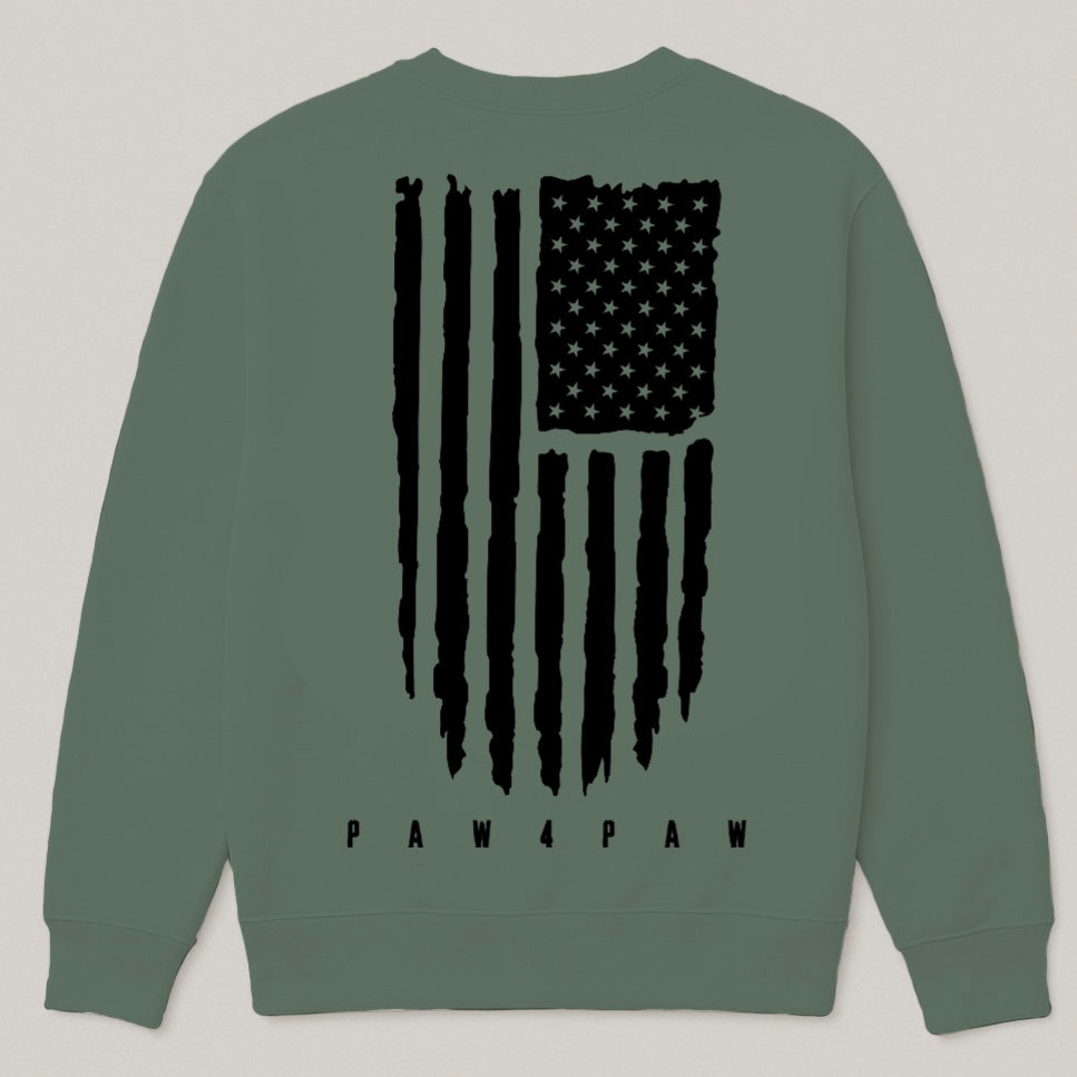 Paw4paw Distressed Flag Sweatshirt